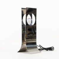 Mid Century Modern Silver Table Lamp by Francois Monnet