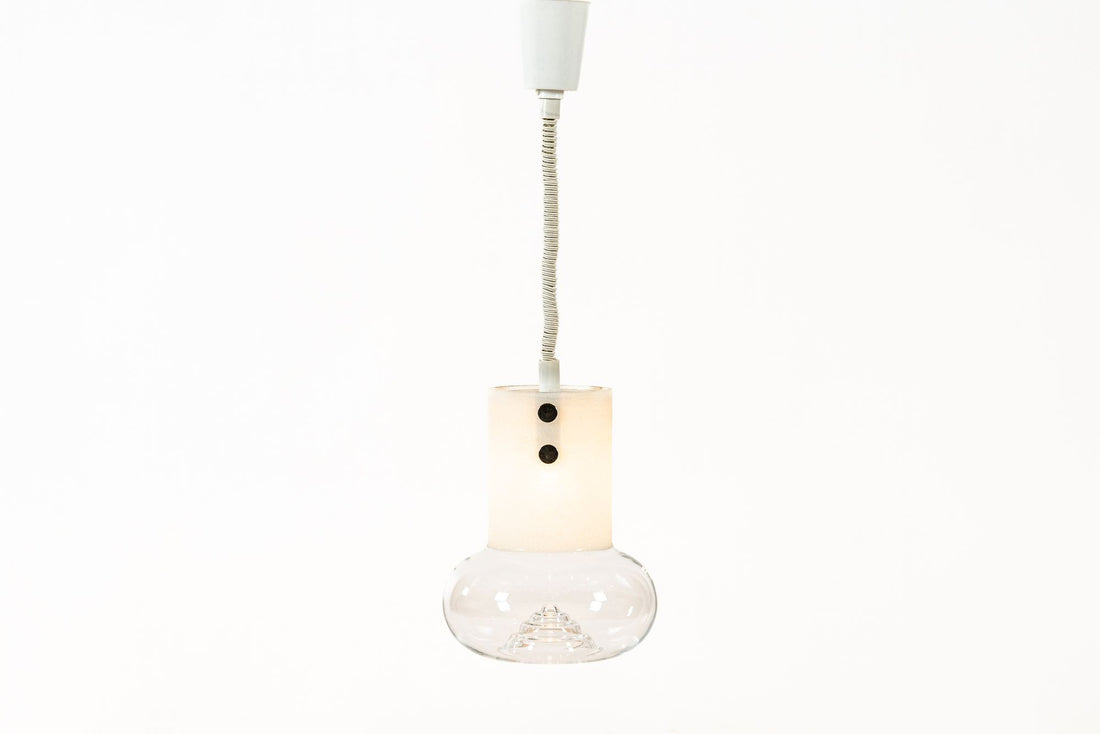 Mid Century Swedish Modern Glass Pendant Lamp by Orrefors