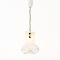 Mid Century Swedish Modern Glass Pendant Lamp by Orrefors
