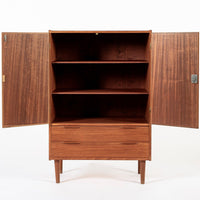 Mid Century Danish Modern Teak Wood Storage or Bar Cabinet