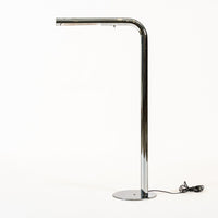 Vintage Mid Century Silver Tubular Steel Floor Lamp by Sonneman