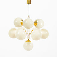 Mid-Century Modern Sputnik Chandelier by Szarvasi, Hungary 1970s, 3x Available