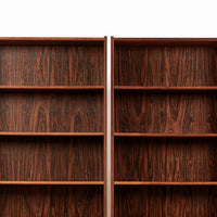 Pair of Mid Century Scandinavian Modern Tall Rosewood Bookcases