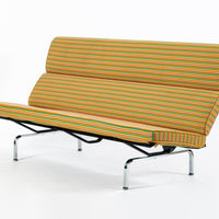 Mid Century Eames Herman Miller Sofa Compact, Alexander Girard Maharam Fabric, 2 Available