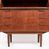 Mid Century Finnish Teak Secretary Desk by Venesta
