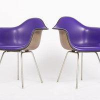 Mid Century Purple DAX Lounge Chairs by Eames for Herman Miller, 1960s