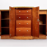 Exceptional Antique Art Deco Maple Wood Bar Cabinet or Sideboard 1930s