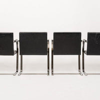 Mid Century Black Brno Chairs by Mies van der Rohe for Knoll Set of 4