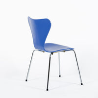 Blue Danish Modern Dining Chair Series 7 by Arne Jacobsen for Fritz Hansen