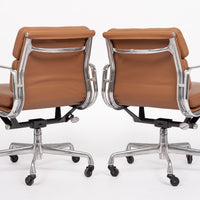 Eames for Herman Miller Brown Leather Desk Chair Pair 2000s