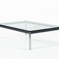 Bauhaus LC10-P Low Glass Coffee Table by Le Corbusier for Cassina