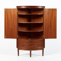 Mid-Century Danish Modern Teak Corner Bar or Storage Cabinet 1960s Selling AS-IS