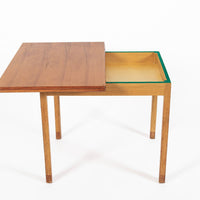 Mid-Century Danish Small Wood Extendable Dining or Game Table by SKM