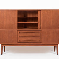 Mid-Century Danish Teak Tall Sideboard or Bar Cabinet by Johannes Andersen