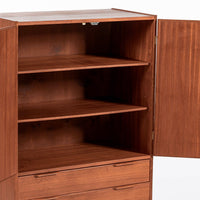 Mid Century Danish Teak Wood Storage or Bar Cabinet