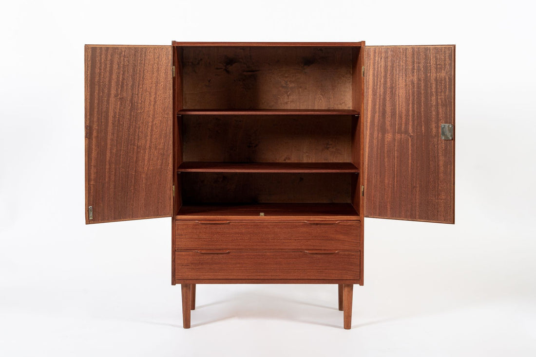 Mid Century Danish Teak Wood Storage or Bar Cabinet