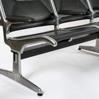 Mid Century Eames for Herman Miller Black Tandem Sling Seating 1990s