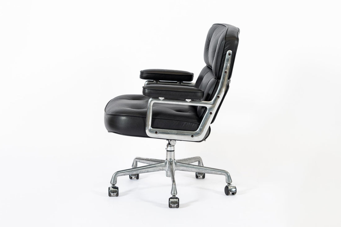 Eames Herman Miller Time Life Black Leather Office Chair