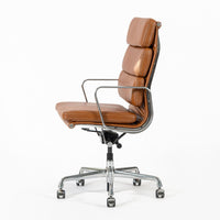 Herman Miller Eames Tall Brown Leather Desk Chair Soft Pad