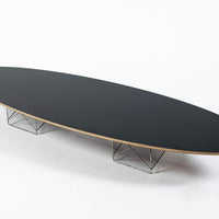 Eames Surfboard ETR Coffee Table for Herman Miller, Black Mid Century Modern Table
