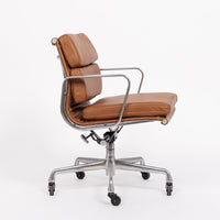 Mid Century Brown Leather Office Chair by Eames for Herman Miller 2000s