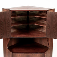 Mid Century Danish Rosewood Corner Bar Cabinet 1960s