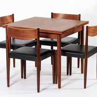 Mid Century Danish Teak Dining Table and Chair Set by Poul Volther for Frem Rojle