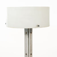 Vintage Mid Century Silver & White Acrylic Shade Table Lamp