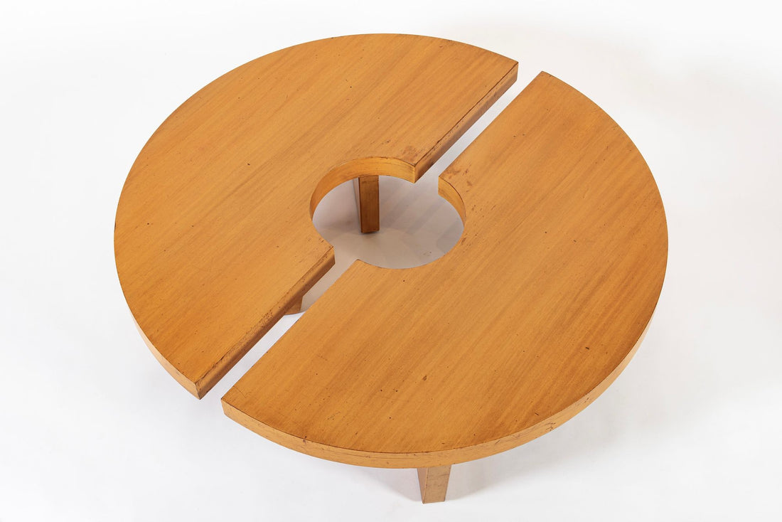 Mid Century Mahogany Wood Nuclear Coffee Table by Harvey Probber