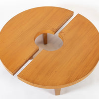 Mid Century Mahogany Wood Nuclear Coffee Table by Harvey Probber
