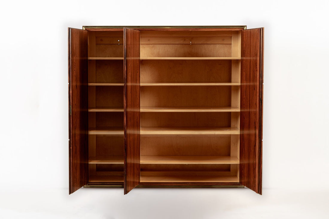 Exceptional Mid Century Danish Modern Floating Rosewood Wall Cabinet 1950s
