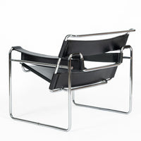 Vintage Mid Century Black Wassily Chair by Marcel Breuer (attr.) 1970s