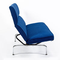 Mid Century Blue Sofa Compact by Eames for Herman Miller 1970s