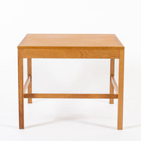 Mid Century Danish Square Oak Wood Coffee Table by Borge Mogensen
