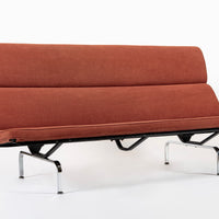 Mid Century Orange Sofa Compact by Eames for Herman Miller