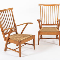 Vintage Mid Century Dutch Wooden Lounge Chairs by Vero Stoel