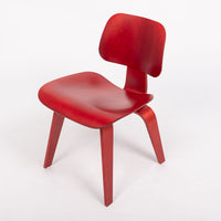 Mid Century DCW Red Plywood Chair by by Eames for Herman Miller