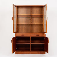 Mid Century Danish Teak Bookcase Wall Unit or China Cabinet