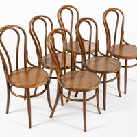 Vintage Thonet Bentwood Bistro Cafe Dining Chairs Set of 6