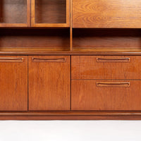 Mid Century Danish Teak Bookcase Wall Unit Cabinet