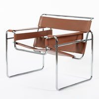 Mid Century Wassily Brown Lounge Chair by Marcel Breuer for Gavina