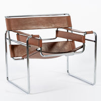 Mid Century Brown Wassily Lounge Chair by Marcel Breuer