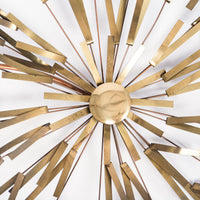 Vintage Mid Century Metal Wall Art Sculpture by Curtis Jere, 1983