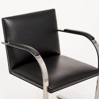 Mid Century Black Brno Chairs by Mies van der Rohe for Knoll Set of 4