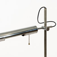 Vintage Mid Century Italian Silver Chrome Floor Lamp by Arteluce (attr)