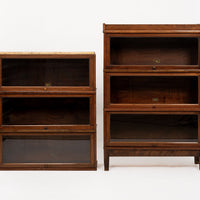 Antique Tall Mahogany Wood Barrister Bookcase Cabinet Six Shelf