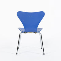 Blue Danish Modern Dining Chair Series 7 by Arne Jacobsen for Fritz Hansen