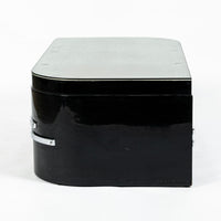 Art Deco Coffee Table in Black Lacquer and Metal Leaf, circa 1935