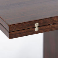 Antique French Art Deco Folding Wood Coffee Table by Francisque Chaleyssin (Attr) 1930s