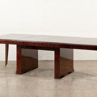 Antique Art Deco Wood Extendable Dining Table, Matching Credenza Available